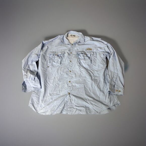 Columbia Other - Columbia PFG Shirt Mens XL Blue Performance Vented Hiking Fishing Button Down
